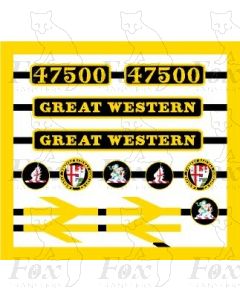 47500 GREAT WESTERN (3 pairs of plaques)