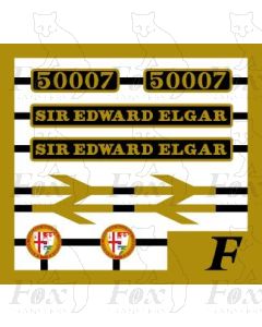 50007/2TC SIR EDWARD ELGAR (brass plaque with coloured transfers)