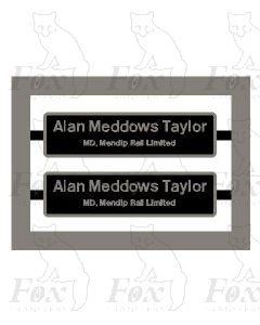 59202 Alan Meddows Taylor MD, Mendip Rail Limited