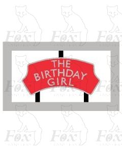 Headboard (plain) - THE BIRTHDAY GIRL - RED