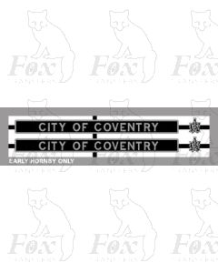 CITY OF COVENTRY (for Streamlined Locos crested)