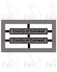 43023 County of Cornwall, pair of nameplates