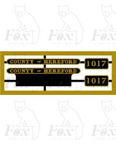 1017 COUNTY OF HEREFORD