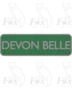 Headboard (plain) - DEVON BELLE - standard rectangular Southern Region board, not the smoke-deflector painted style - green