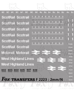 ScotRail Blue/Grey Livery Lettering/Numbering