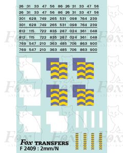 Rf Petroleum/Trainload Petroleum (smaller size faded) Symbols/TOPS numbering  (Classes 26/31/33/47/56/86)