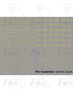 EWS Freight Vehicle Data Panels (yellow Rail Alphabet)