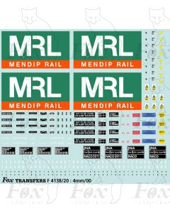 MRL Mendip Rail JNA Bogie Hopper complete livery pack