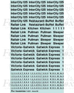InterCity Executive Coach Lettering/Numbering