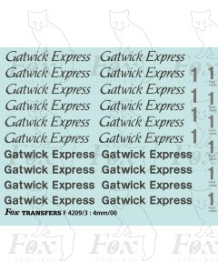 Gatwick Express Coach Lettering/Detailing