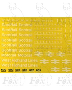 InterCity ScotRail Blue/Grey Livery Lettering/Numbering