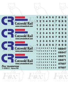 Cotswold Rail Class 87 & revised 08 Livery Elements