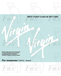 Virgin Class 82 DVT Car Logos