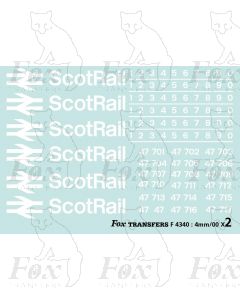 ScotRail Locomotive Logos/Numbering Class 47 (47701-47717). Suitable for DRS Compass Livery