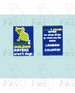 Advertisement 1950s & 1960s - GOLDEN ROVERS arent dogs..