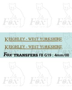 FLEETNAMES - KEIGHLEY-WEST-YORKSHIRE - with underline