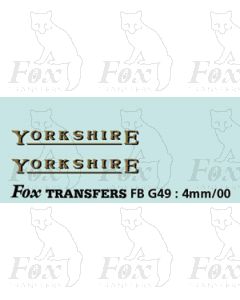 FLEETNAMES - YORKSHIRE - with underline and black shadow