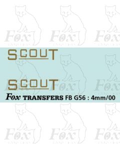 FLEETNAMES - SCOUT with underline  gold