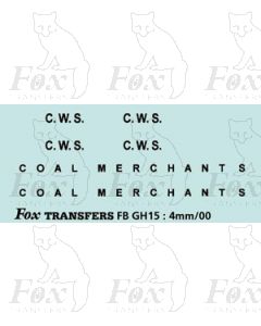 TRANSPORT COMPANIES - C.W.S. COAL 