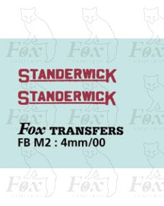 FLEETNAMES - STANDERWICK maroon