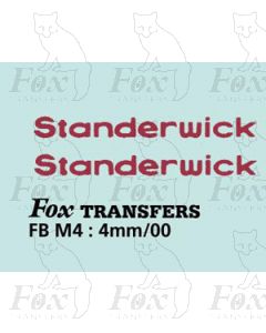 FLEETNAMES - Standerwick maroon
