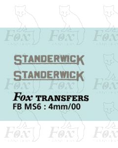FLEETNAMES - STANDERWICK - with underline, silver