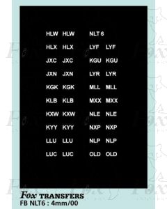 LT Numberplate Letters(sheet 2)