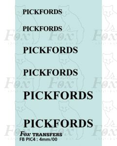 PICKFORDS Black names, 3 sizes - include headboards
