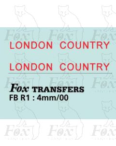 FLEETNAMES - LONDON COUNTRY red