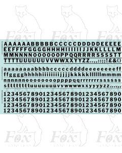 Alphabet in black - Franklin Heavy, 10mm