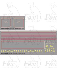 Ivatt Class 2 2-6-0 Tender Loco Lining & Numbering Set (46XXX)
