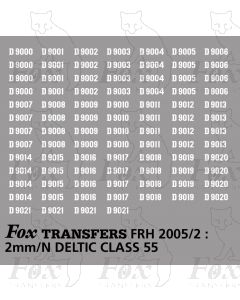 Diesel Deltic Class 55 Numbersets