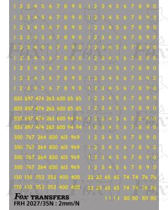 Mk1 Coaching stock rake set numbering and numbersets - yellow