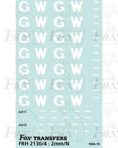 GWR Brake Van Livery Elements diagrams AA11/13 (1904-19)