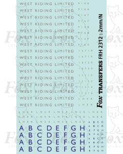 West Riding Limited Coaching Stock Livery Elements