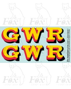 GWR Locomotive Initials yellow/red/black