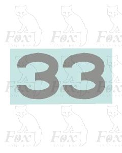 (16mm high) Silver - 1 pair number 3 