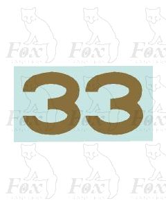 (11mm high) Gold -1 pair number 3 