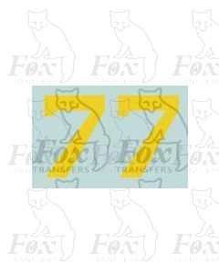(20mm high) Yellow - 1 pair number 7 