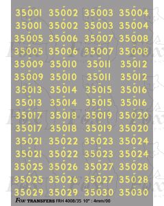Cabside numbersets for Bulleid Merchant Navy