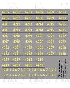 Cabside Numbers for Fairburn 4MT 2-6-4T Class Locos