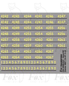 Cabside Numbers for Stanier 4MT 2-6-4T 2-cylinder Class Locos