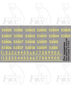 Cabside Numbersets for SDJR Fowler 7F 2-8-0 loco