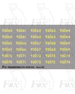 Cabside Numbersets for BR Standards (92060-92074)