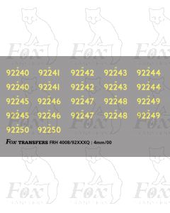 Cabside Numbersets for BR Standards (92240-92250)