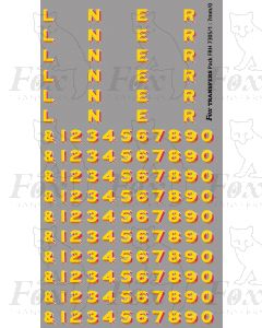 LNER Earlier Lettering/Numbering for black Locos