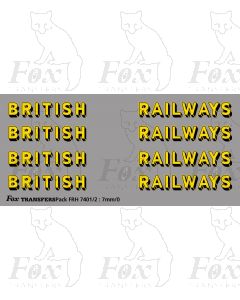 BRITISH RAILWAYS Lettering for early BR liveries