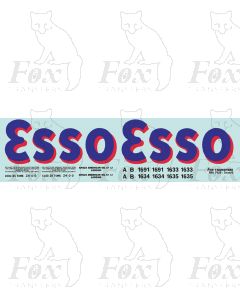 Early ESSO bogie tanker graphics