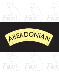 Headboard (Pre-war LNER) - ABERDONIAN