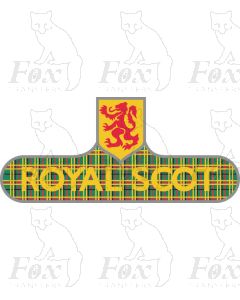 Headboard (ornate) -  ROYAL SCOT  (yellow lettering)